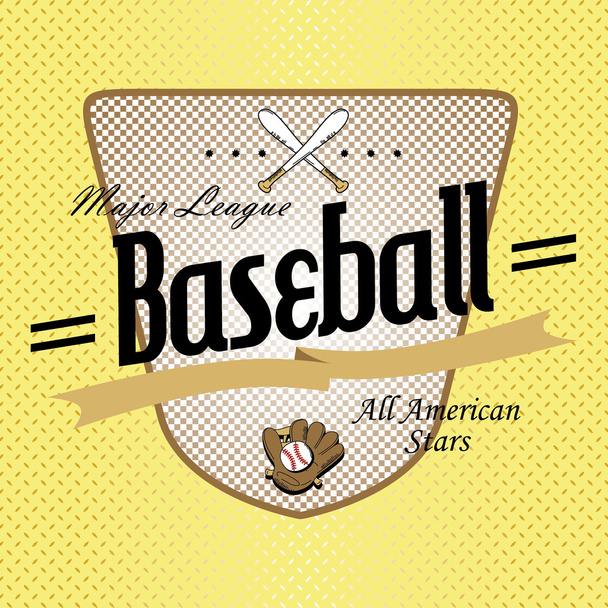 Label baseball - Vector, Image