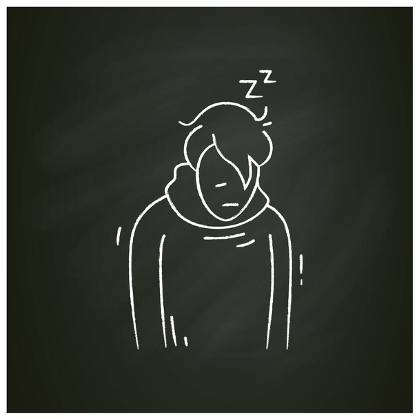  Fatigue chalk icon - Vector, Image