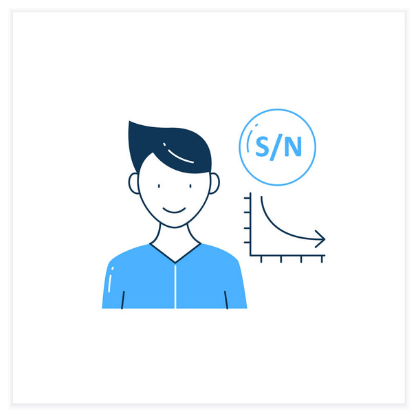Low signal flat icon - Vector, Image
