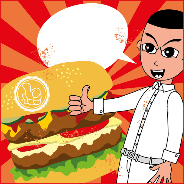 kreskówka burger - Wektor, obraz