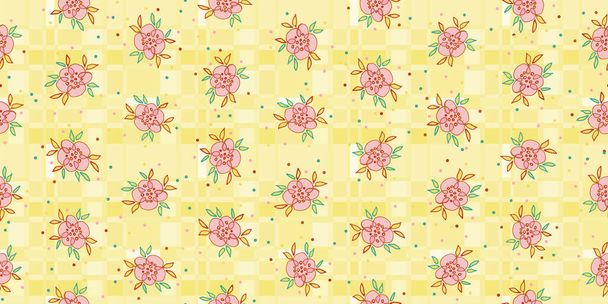 manta de picnic floral patrón de vector sin costuras - Vector, Imagen