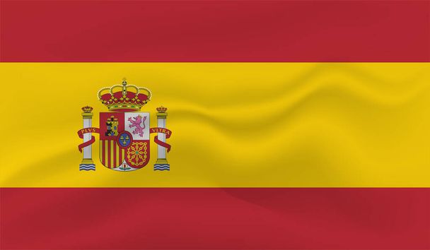 Σημαία Grunge Ισπανίας. Σημαία Ισπανίας με κυματιστή υφή grunge. - Διάνυσμα, εικόνα