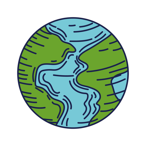 planeet aarde geïsoleerd - Vector, afbeelding