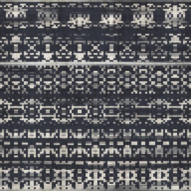 Saumaton Kilim matto neliön pikselikuvio Tulosta - Valokuva, kuva