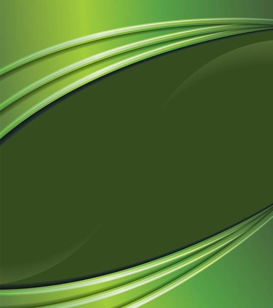 Green background with wave - Vector, Image