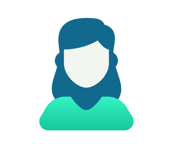 personne femme utilisateur unique icône isolée avec illustration vectorielle de conception de style dégradé - Vecteur, image
