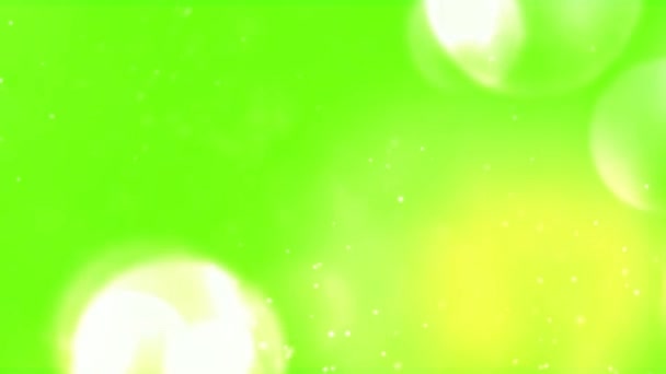 Bokeh Light dekoráció zöld képernyőn háttér 4K Stock Footage. Tökéletes háttér a barátságos és mesés party és karácsony este - Party világítás díszített. - Felvétel, videó