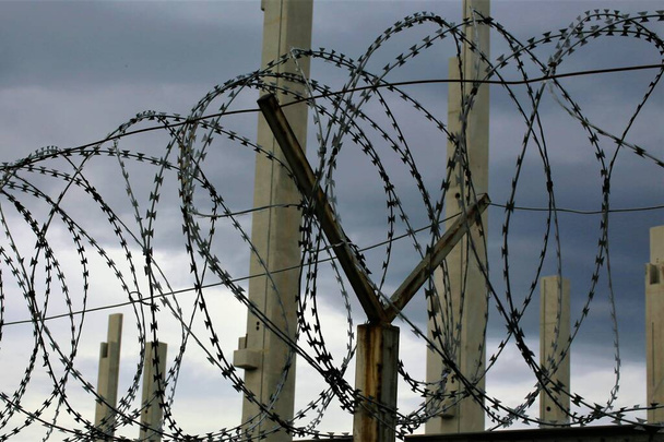 vězení z ostnatého drátu - Fotografie, Obrázek