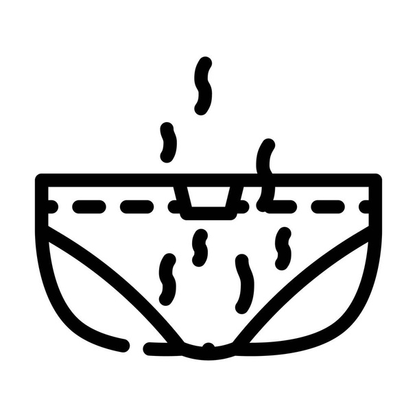 sous-vêtements odeur ligne icône vecteur illustration ligne - Vecteur, image
