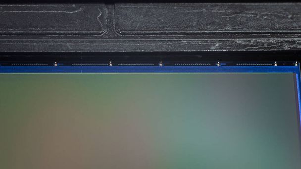 The edge of the camera's light sensor close-up, macro photography - Photo, Image