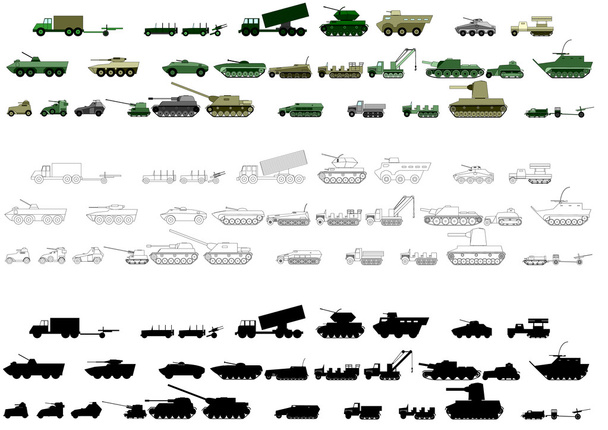 Armored vehicles - Vector, Image
