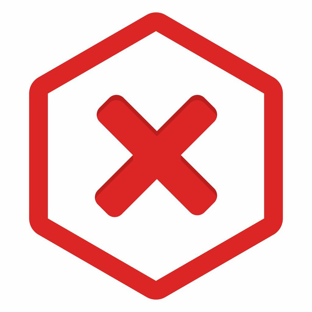 Wrong marks, Cross marks, Rejected, Disapproved, No, False, Not Ok, Wrong Choices, Task Completion, Voting. - vector mark symbols in red. Isolated icon. Flat style vector illustration. - Vector, Image