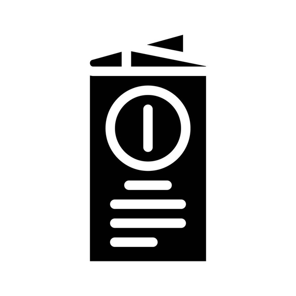 πληροφοριακό βιβλιάριο glyph εικονίδιο διάνυσμα σύμβολο απεικόνισης - Διάνυσμα, εικόνα