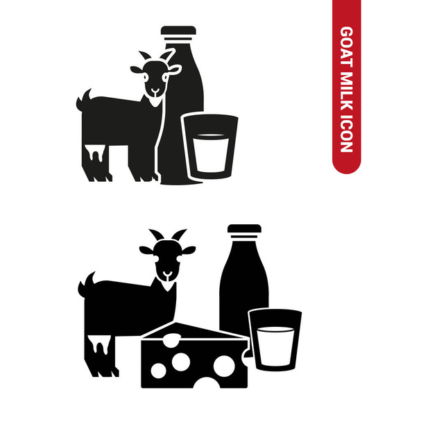 Image vectorielle. icône de lait de chèvre. - Vecteur, image