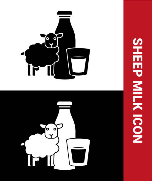 Vectorbeeld. pictogram schapenmelk. - Vector, afbeelding