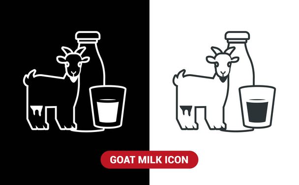Vector image. Goat milk icon. - Vector, Image