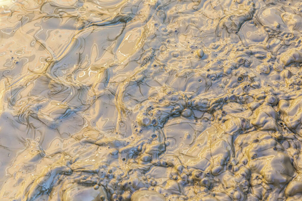 sfondo argilla bagnata in dettaglio come sfondo della natura come bolle di sorgenti calde - Foto, immagini