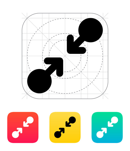 Pinch gesture abstract icon. - Wektor, obraz
