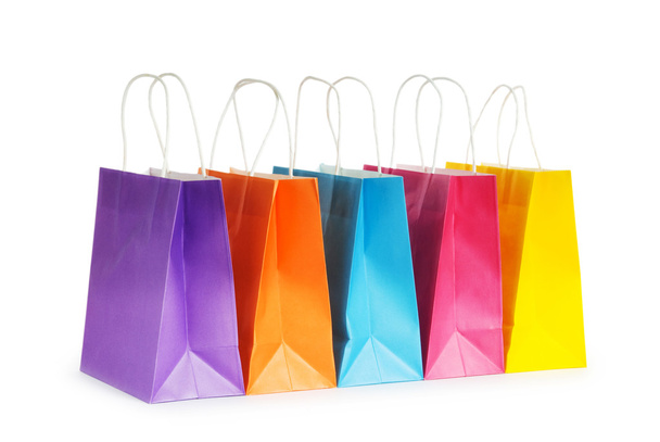 Shopping bags isolated on the white background - Zdjęcie, obraz