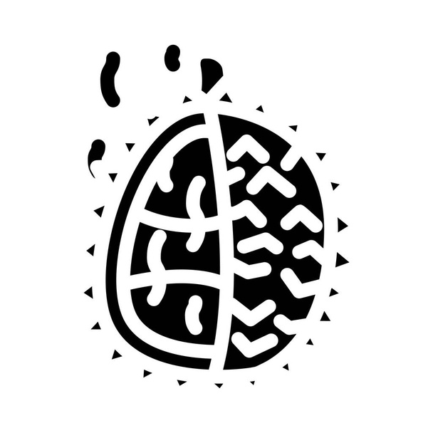durian odeur glyphe icône vectoriel illustration signe - Vecteur, image