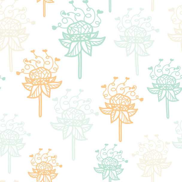 Floral Seamless Pattern - Vector, afbeelding