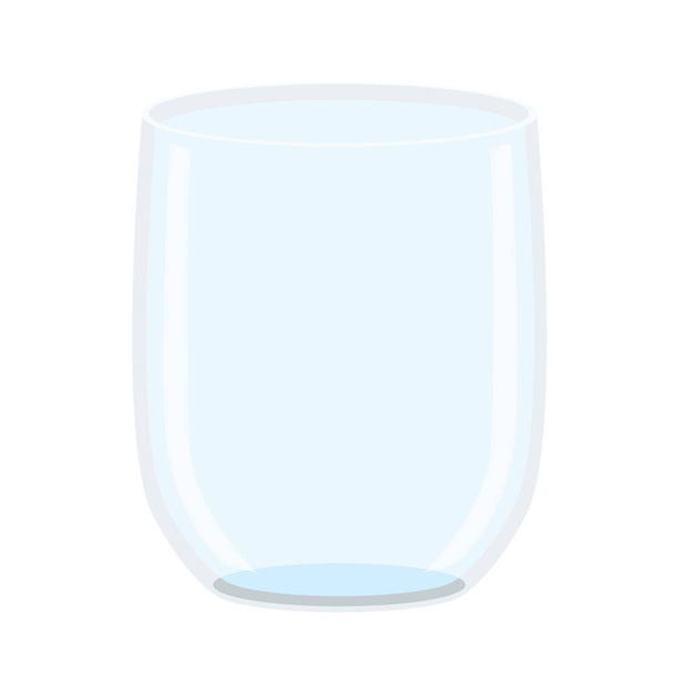 vidro vazio isolado no vetor de ilustração de fundo branco  - Foto, Imagem