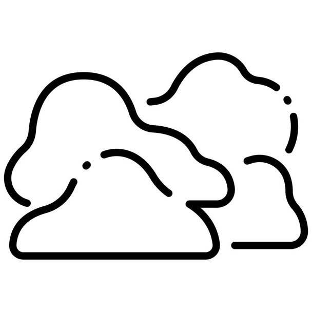 Regen, Lucht, Wolken, Klimaat, Weer, Wolk, Natuur icoon van Weer en Ramp - Vector, afbeelding