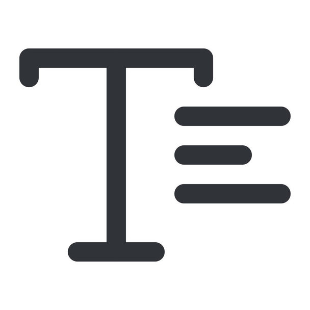 Tekst, Typografie, En, Uitlijnen, Type icoon - Vector, afbeelding