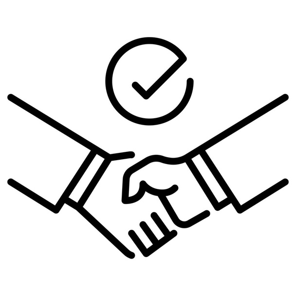 Success, Agreement, Handshake, Partnership, Deal, Business, Fashion иконка Find a job and Outline - Вектор,изображение