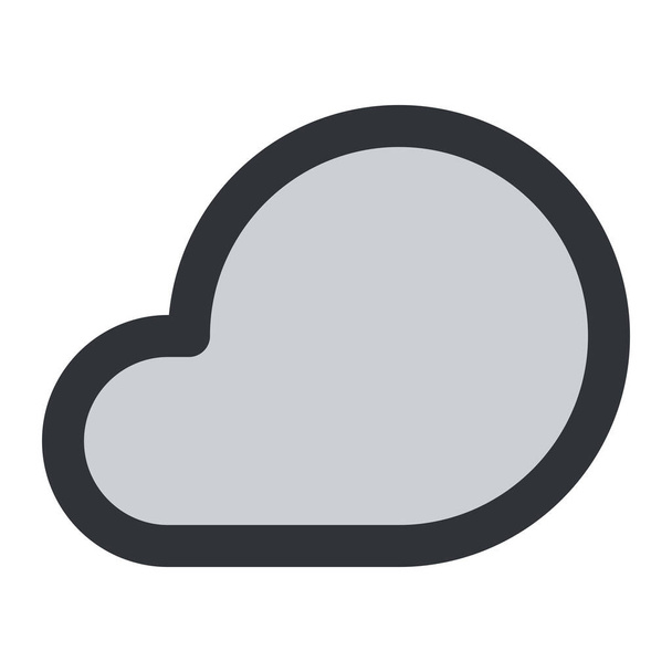 Clima, Nube, Icono nublado, vector de ilustración  - Vector, imagen