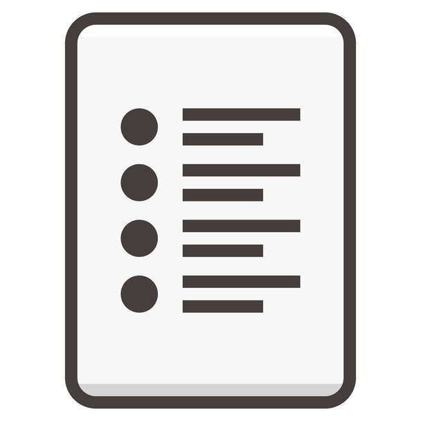 Document, fichier, icône de liste - Vecteur, image