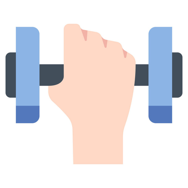 Dumbbell, Hand, Training, Lifestyle, Exercise, Fitness, Healthy icon from Hobbies Flat - Vector, Image