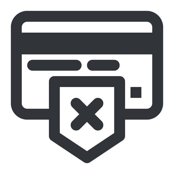 Ecommerce, Card, Shield, Remove, Payment icon  - Вектор,изображение