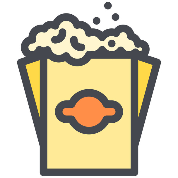 Popcorn, Colored, Food, Bag, Snack icon from Food and Beverages - Colored - Vector, Image