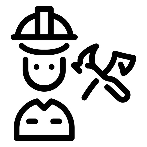Workshop, Avatar, Occupation, Equipment, Timber, Handmade, Carpenter icon from Profession avatar Outline - Vector, Image
