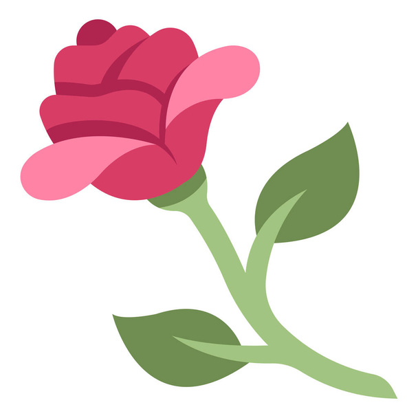 Decoration, Rose, Flower, Blossom, Valentine, Floral icon from Love story Flat - Vektor, kép