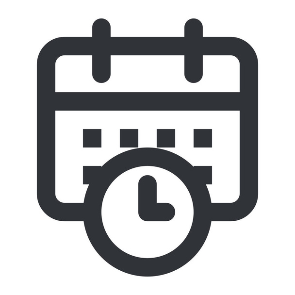 Calendar, Clock, And, Date, Event, Month, Alarm, Time, Clock icon   - Vector, afbeelding