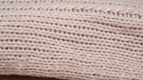 jaqueta de lã tecido close-up macro. controle deslizante, movimento da câmera - Filmagem, Vídeo