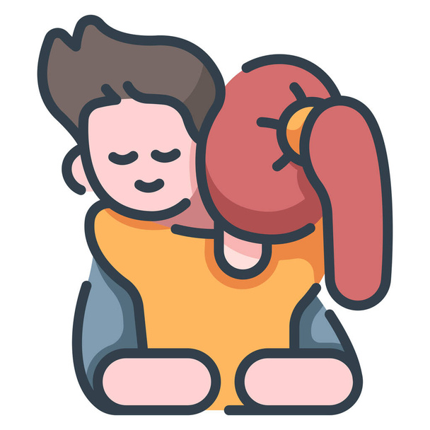 Together, Hug, Valentine, Love, Male, Relationship, Happy icon from Love story Filled outline - Vector, imagen