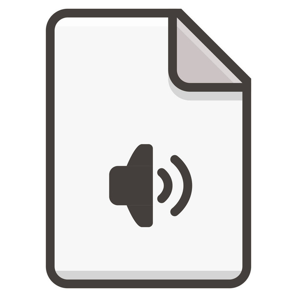 Document, Sound, Audio, Music, File icon - Vektor, kép