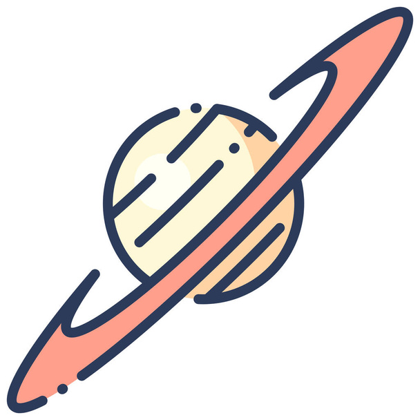 Galaxy, System, Space, Planet, Saturn, Astronomy, Universe icon from Space Travel Filled outline - Vetor, Imagem