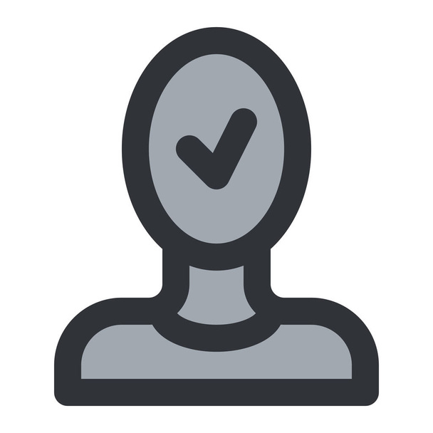 Benutzer, Profil, Konto, Verifiziert, Benutzer, Prüfen, Avatarsymbol  - Vektor, Bild