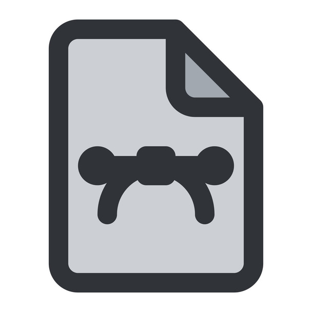 File, Types, Folders, And, Files, Editable, Document, Illustrator, Type icon from File Types and Folders - Διάνυσμα, εικόνα
