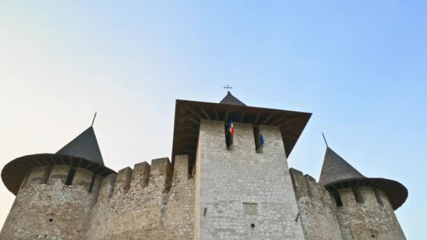 A legendás középkori erőd bejárata Sorocába Moldovától északra - Felvétel, videó
