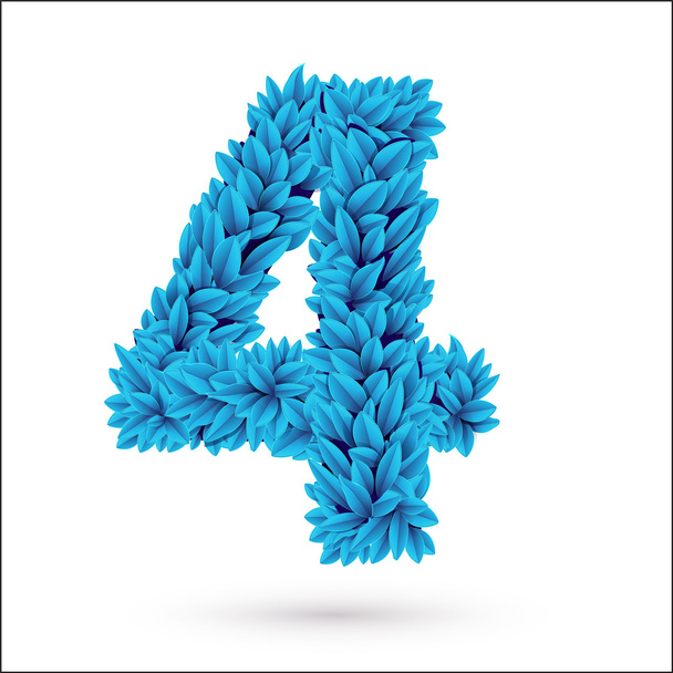 Four 4 number. - Vector, Image