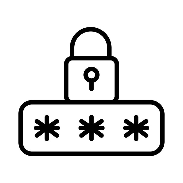 Izolovaná ikona vektoru kybernetické bezpečnosti, která může snadno upravit nebo upravit - Vektor, obrázek