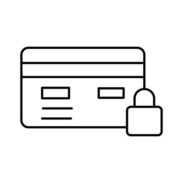 Creditcard beveiliging Geïsoleerde Vector pictogram dat gemakkelijk kan wijzigen of bewerken - Vector, afbeelding