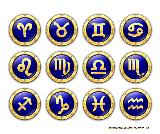 Icone vettoriali zodiacali su sfondo bianco
. - Vettoriali, immagini