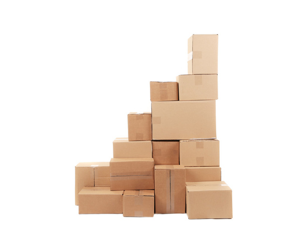 Montones de cajas de cartón
. - Foto, Imagen