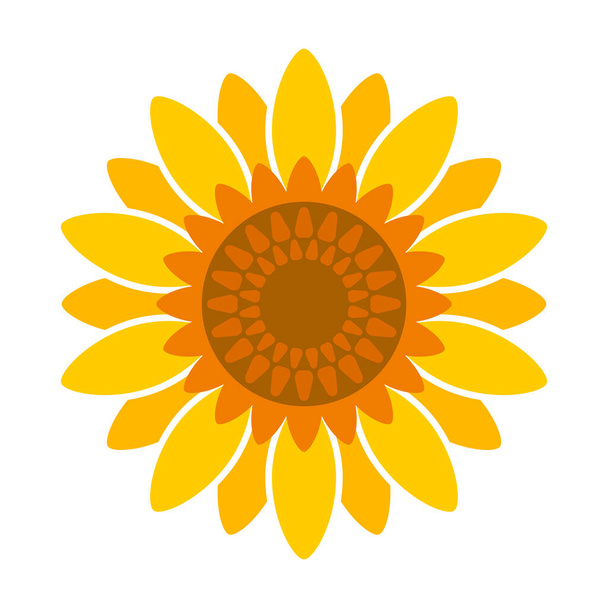 Zonnebloem vector icon.Cartoon vector pictogram geïsoleerd op witte achtergrond zonnebloem. - Vector, afbeelding